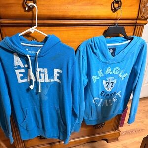 2 American Eagle Outfitters Blue Hoodies